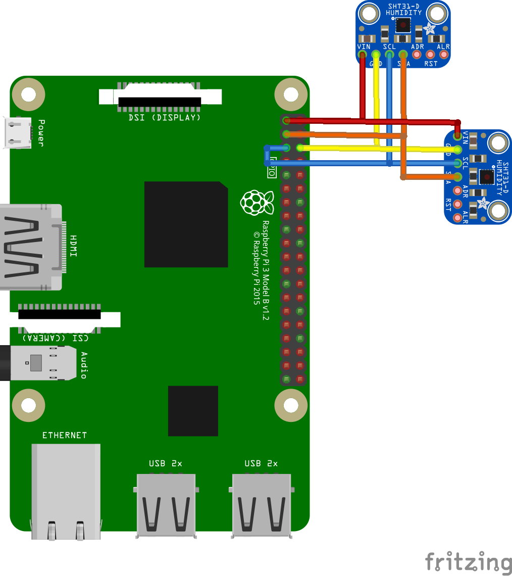 Cableado del sensor sht31
